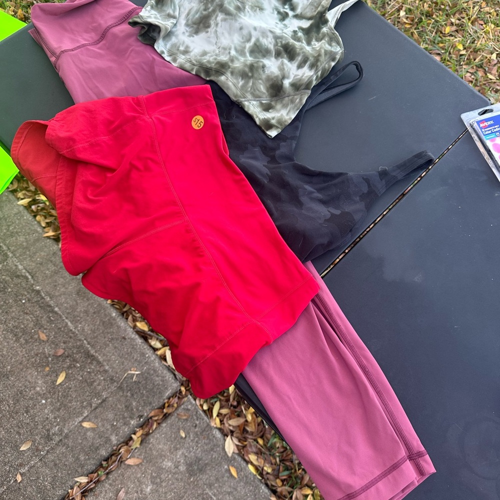 lululemon athletica Red and Pink Athletic Shorts